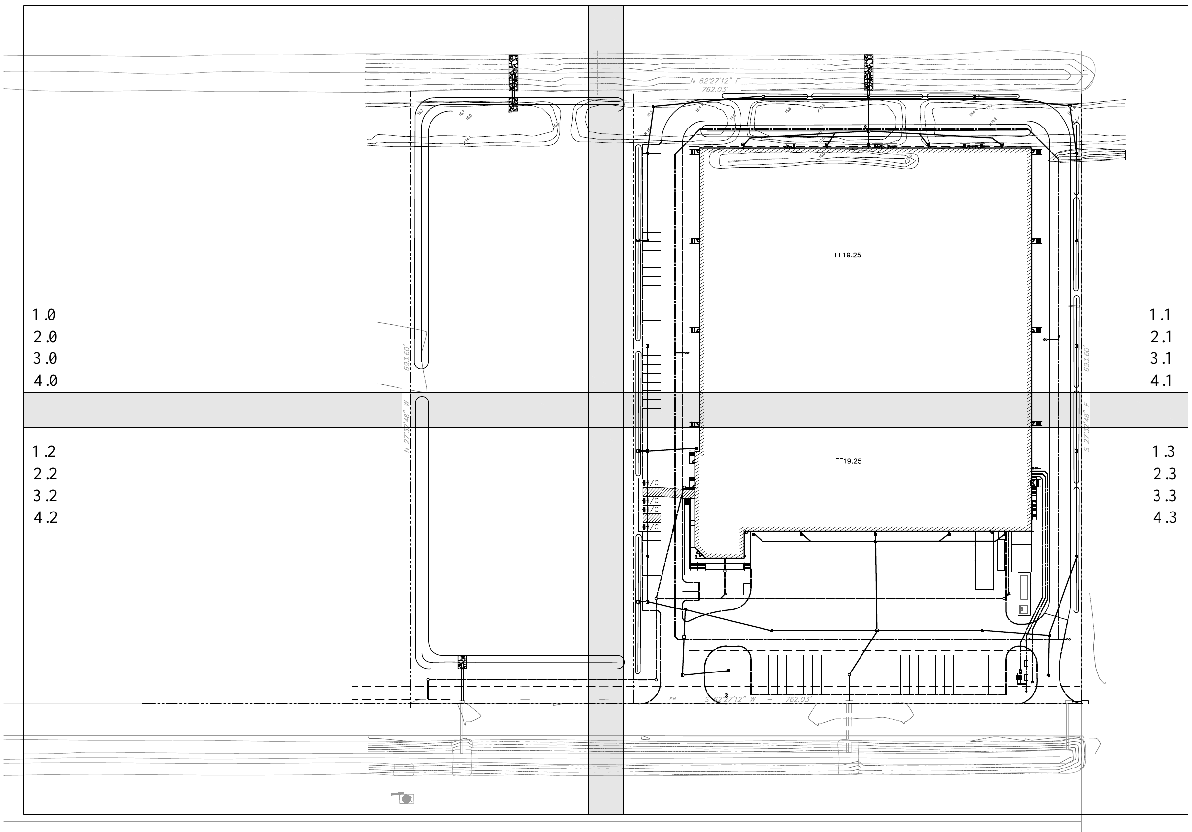 Victory Red Bluff overall civil site plan showing the industrial facility footprint, parking, and site circulation, with the right-side information column removed